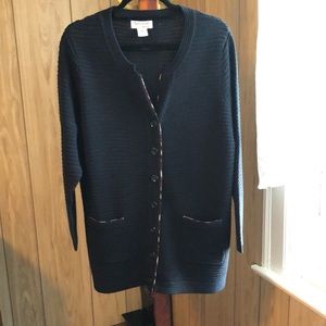 NorthStyle Sweater jacket woman’s large acrylic and wool cardigan. Button down